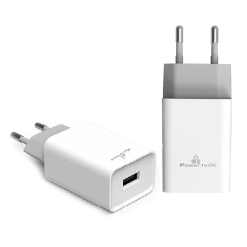 Powertech POWERTECH φορτιστής τοίχου PT-780, USB QC 3.0, 20W, 4A, λευκός