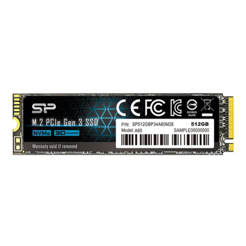 SILICON POWER SILICON POWER SSD PCIe Gen3x4 P34A60 M.2 2280, 512GB, 2.200-1.600MB/s