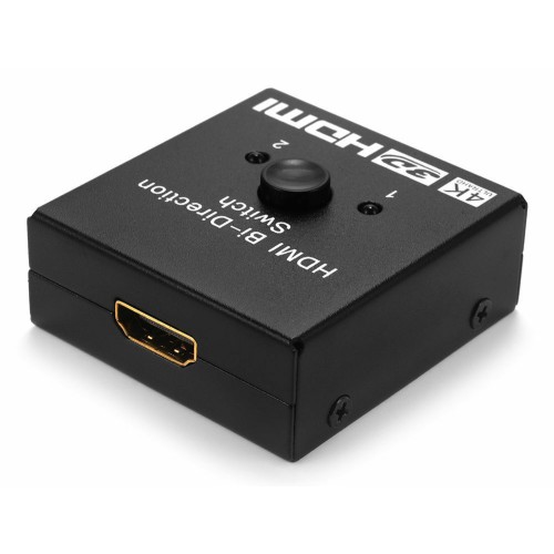 Powertech POWERTECH HDMI switch CAB-H112, 2 σε 1, 4K, bidirectional, μαύρο