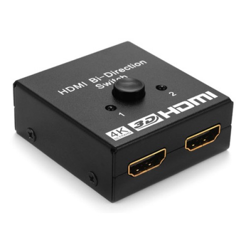 Powertech POWERTECH HDMI switch CAB-H112, 2 σε 1, 4K, bidirectional, μαύρο