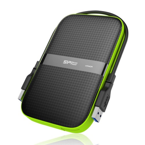 SILICON POWER SILICON POWER εξωτερικός HDD Armor A60, 1TB, USB 3.2, πράσινος