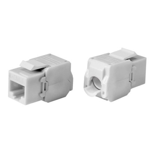 Powertech POWERTECH keystone module RJ45 female CAB-N150, Cat.6Α UTP 180°, λευκό