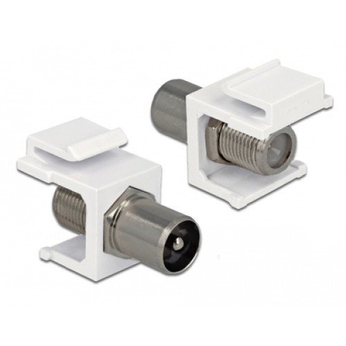 Powertech POWERTECH adapter καλωδίου κεραίας TV CAB-N155 για patch panel, λευκό