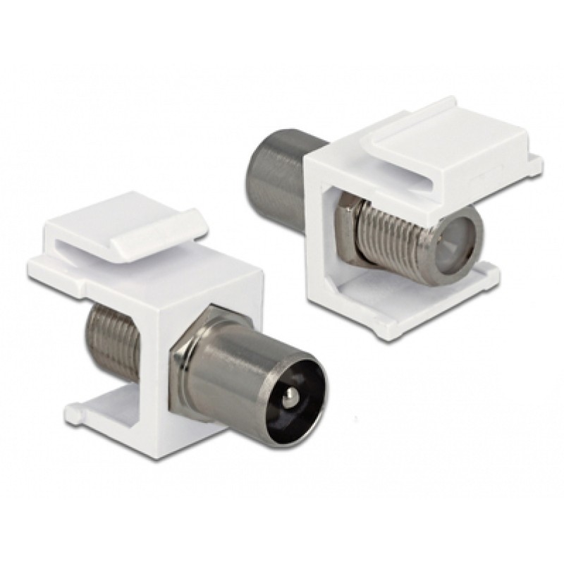 Powertech POWERTECH adapter καλωδίου κεραίας TV CAB-N155 για patch panel, λευκό