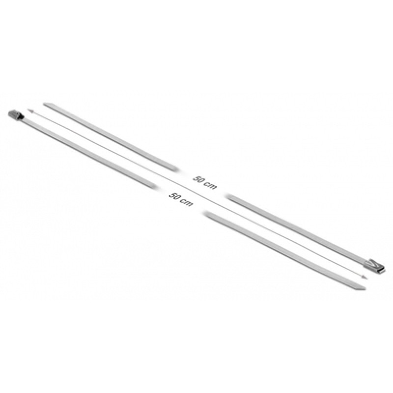 DELOCK DELOCK μεταλλικός σφιγκτήρας καλωδίων 18770, 500x4.6mm, 10τμχ
