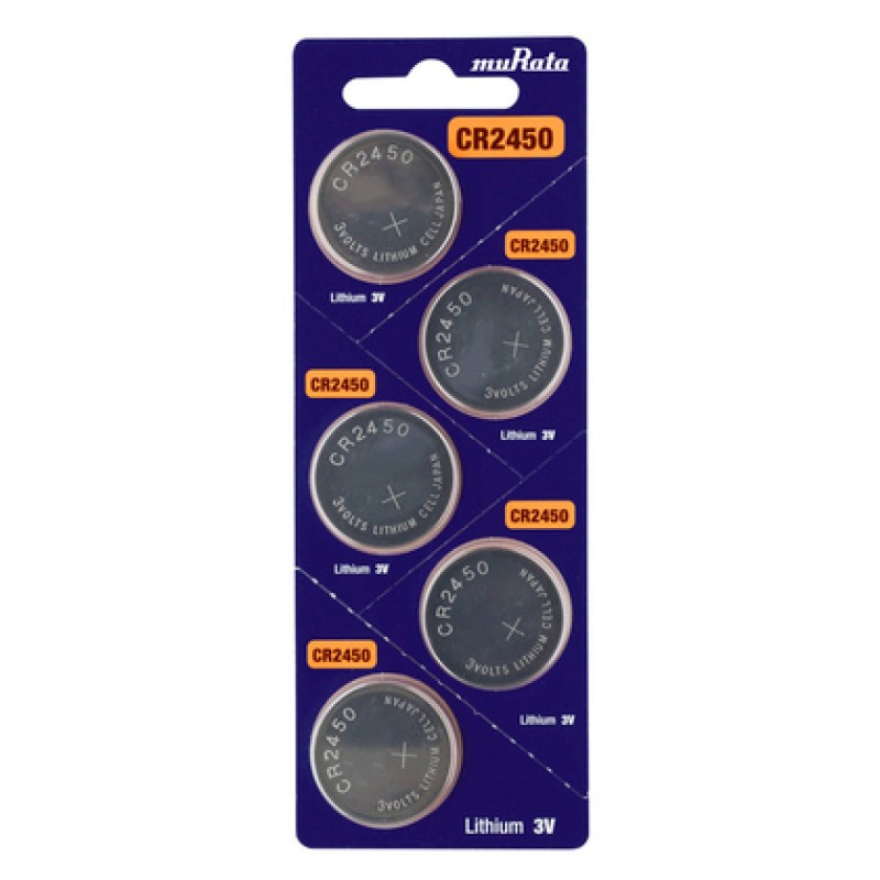 MURATA MURATA Μπαταρία λιθίου CR2450, 3V, 5τμχ