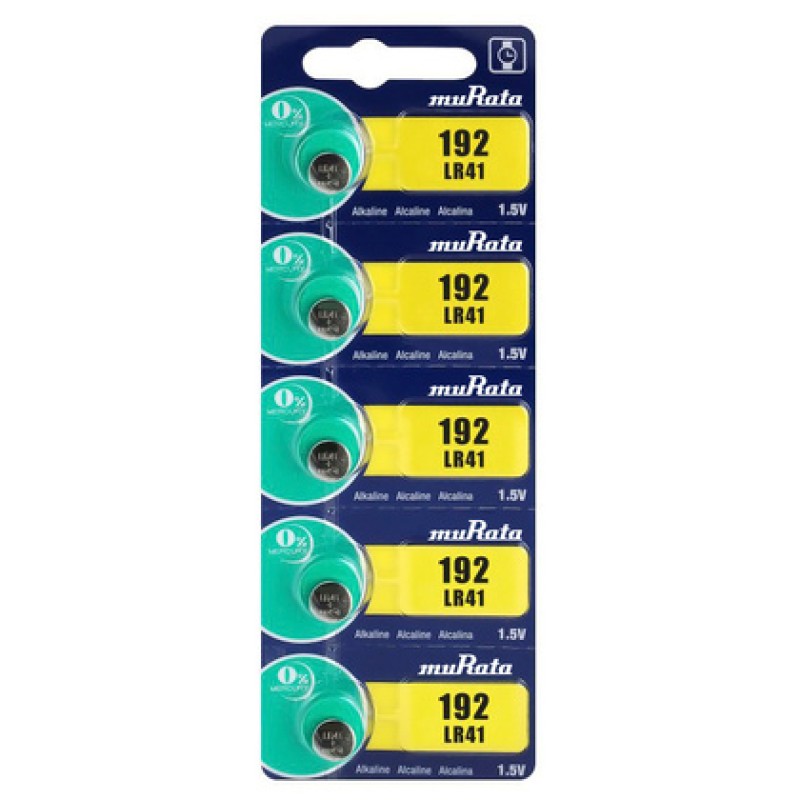 MURATA MURATA Αλκαλικές μπαταρίες LR41 MR-LR41, 1.5V, 5τμχ
