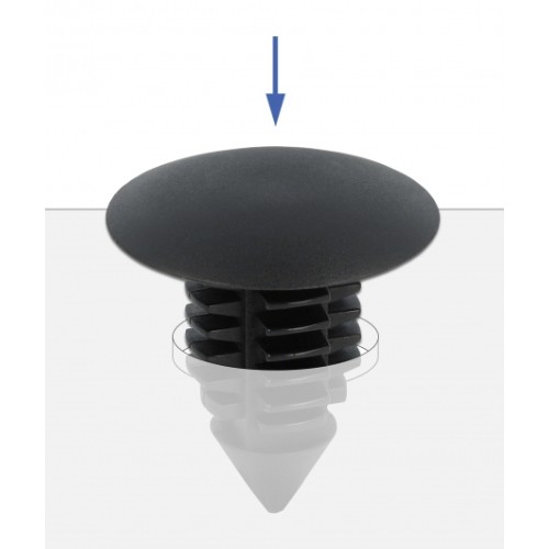 DELOCK DELOCK Πλαστική τάπα 60187 για κάλυψη οπών, 15x14.5mm, μαύρη, 10τμχ