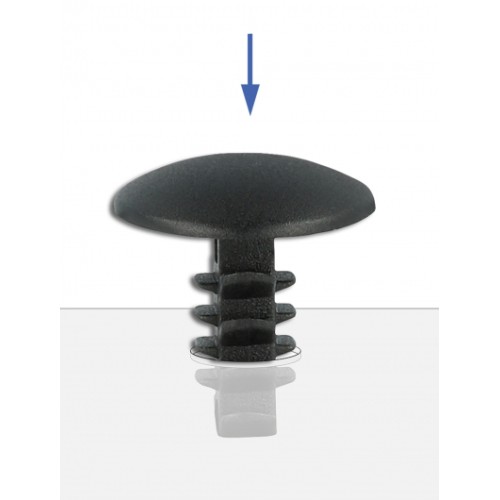 DELOCK DELOCK Πλαστική τάπα 60188 για κάλυψη οπών, 8.7x9.6mm, μαύρη, 10τμχ