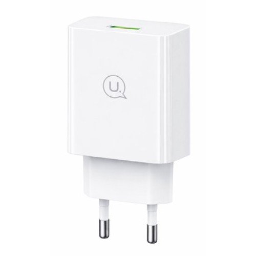USAMS USAMS φορτιστής τοίχου T22, 1x USB, QC3.0 18W 3A, λευκός