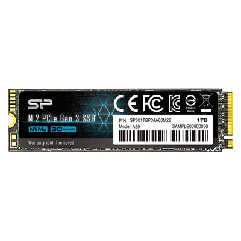 SILICON POWER SILICON POWER SSD PCIe Gen3x4 P34A60 M.2 2280, 1TB, 2.200-1.600MB/s