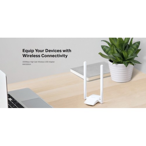 MERCUSYS MERCUSYS ασύρματος USB αντάπτορας δικτύου MW300UH, 300Mbps, Ver. 1