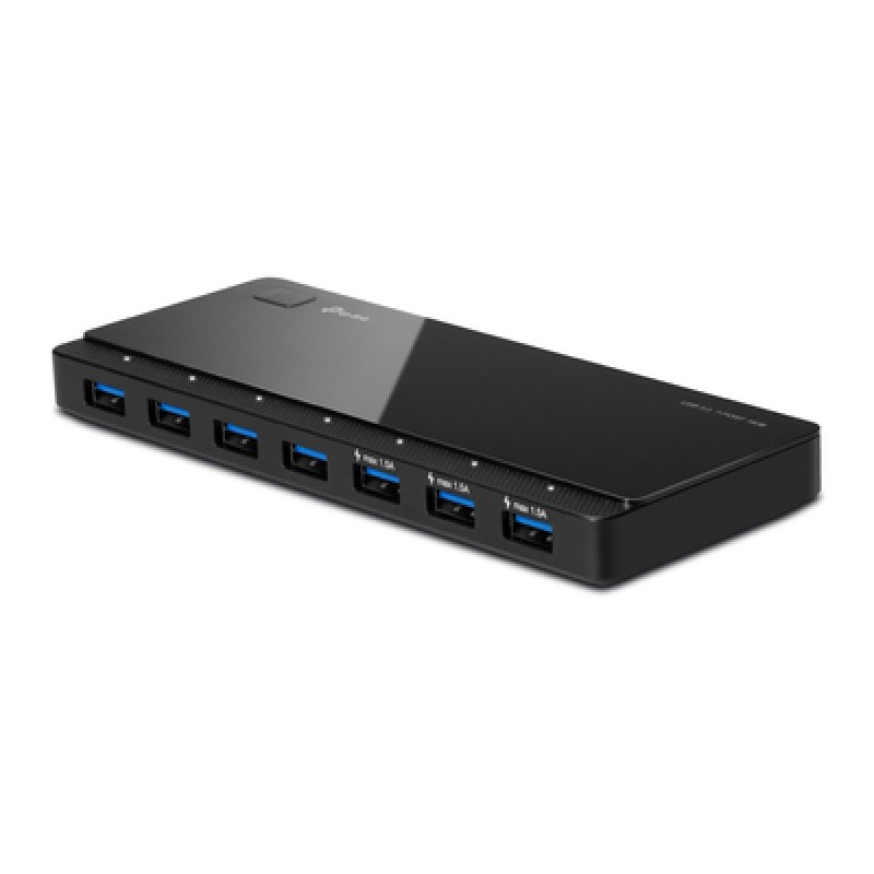 TP-Link TP-LINK USB hub UH700, 7x θυρών, 5Gbps, 5V/1.5A, USB σύνδεση, μαύρο