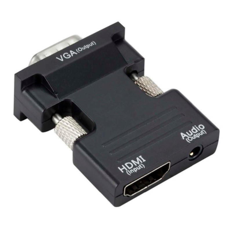 Powertech POWERTECH αντάπτορας HDMI σε VGA CAB-H120 με 3.5mm, μαύρος