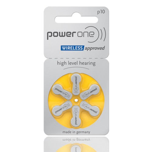 POWER ONE POWER ONE μπαταρίες ακουστικών βαρηκοΐας P10, mercury free, 1.45V, 6τμχ