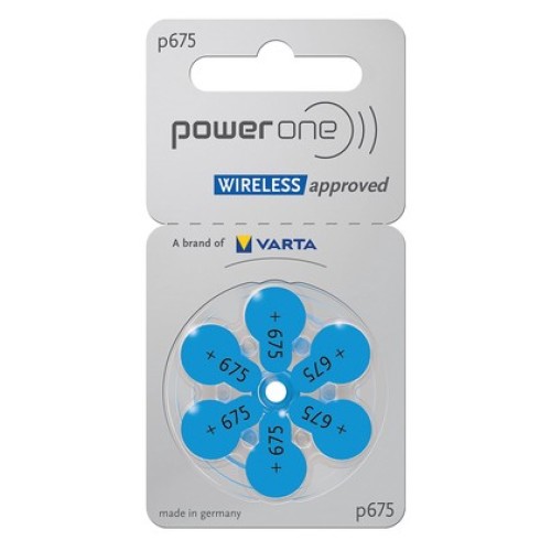 POWER ONE POWER ONE μπαταρίες ακουστικών βαρηκοΐας P675, mercury free, 1.45V, 6τμχ