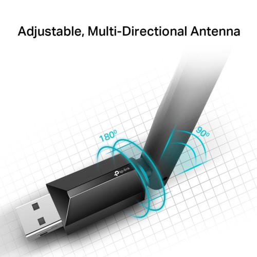 TP-Link TP-LINK ασύρματος USB αντάπτορας δικτύου Archer T2U Plus, 600Mbps, V.1