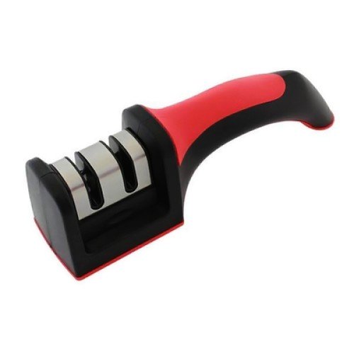 UNBRANDED Ακονιστήρι μαχαιριών AG422B, 2 επιπέδων, μαύρο-κόκκινο