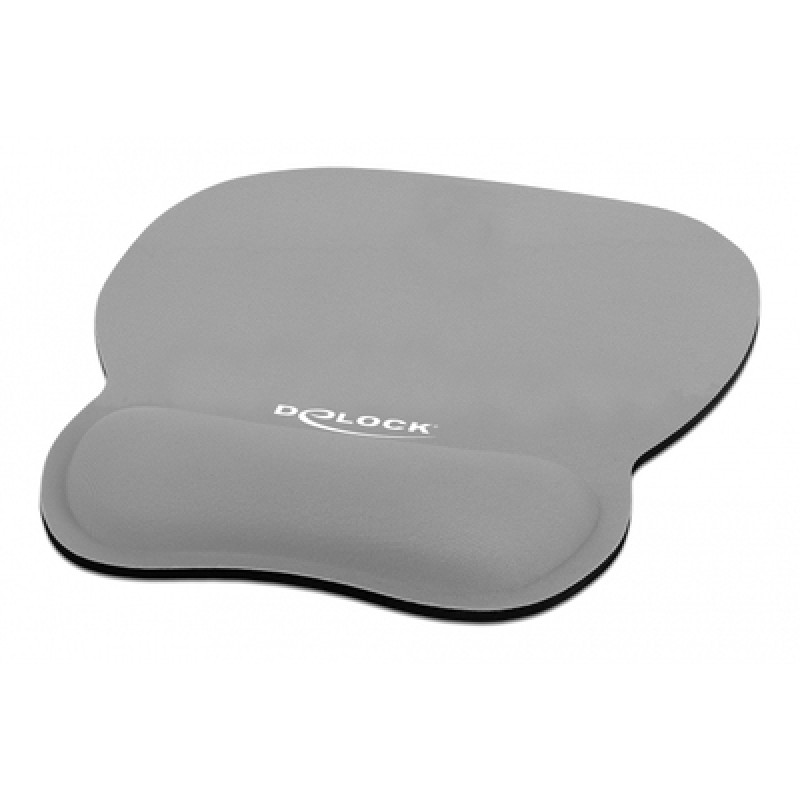DELOCK DELOCK Mousepad 12698 με στήριγμα καρπού, 245x206 mm, γκρι