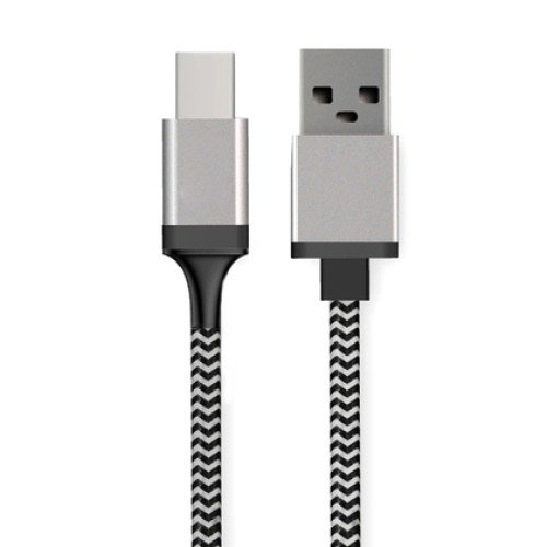 Powertech POWERTECH καλώδιο USB σε USB-C CAB-U130, 8mm tip, 25W, 1.5m, μαύρο-γκρι