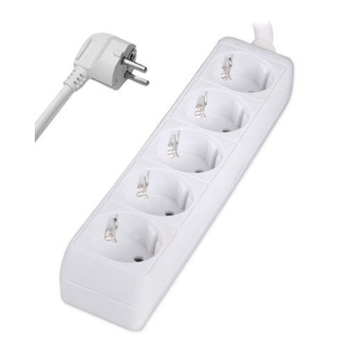 Powertech POWERTECH πολύπριζο PT-869, 5x schuko, 16A, 1.5m, λευκό