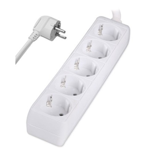 Powertech POWERTECH πολύπριζο PT-871, 5x schuko, 16A, 3m, λευκό
