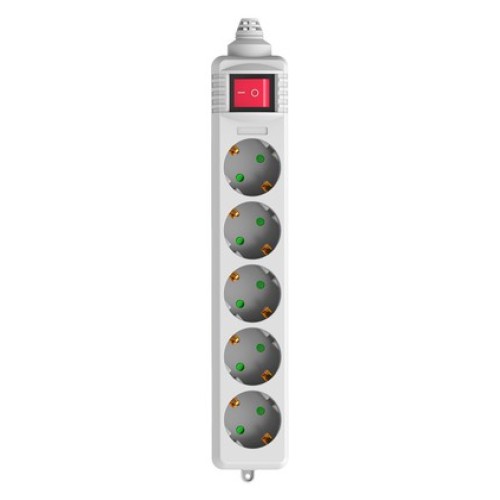 Powertech POWERTECH πολύπριζο PT-886, 5x schuko, 16A, χωρίς καλώδιο, λευκό