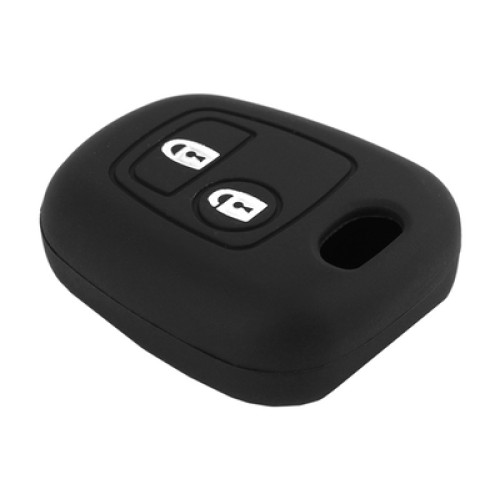 UNBRANDED Θήκη κλειδιού για αυτοκίνητα Peugeot 1002-03, εύκαμπτη, μαύρη