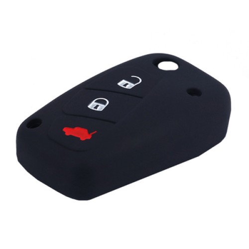 UNBRANDED Θήκη κλειδιού για αυτοκίνητα Fiat 1006-01, εύκαμπτη, μαύρη