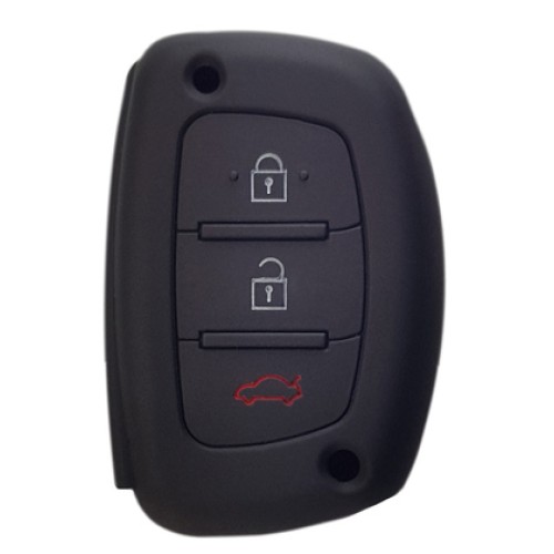 UNBRANDED Θήκη κλειδιού για αυτοκίνητα Hyundai 1007-02, εύκαμπτη, μαύρη