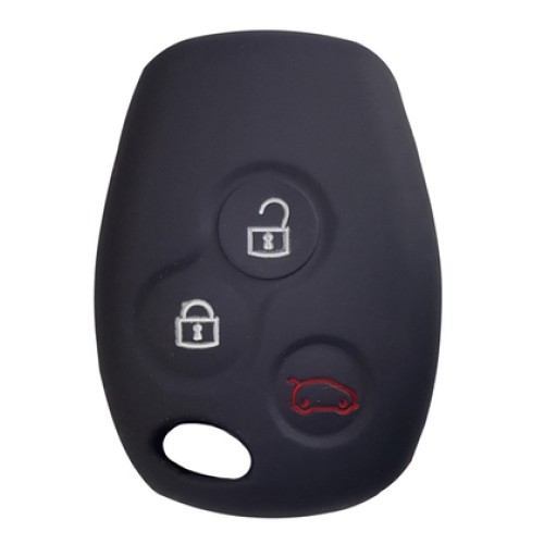 UNBRANDED Θήκη κλειδιού για αυτοκίνητα Renault 1010-03, εύκαμπτη, μαύρη