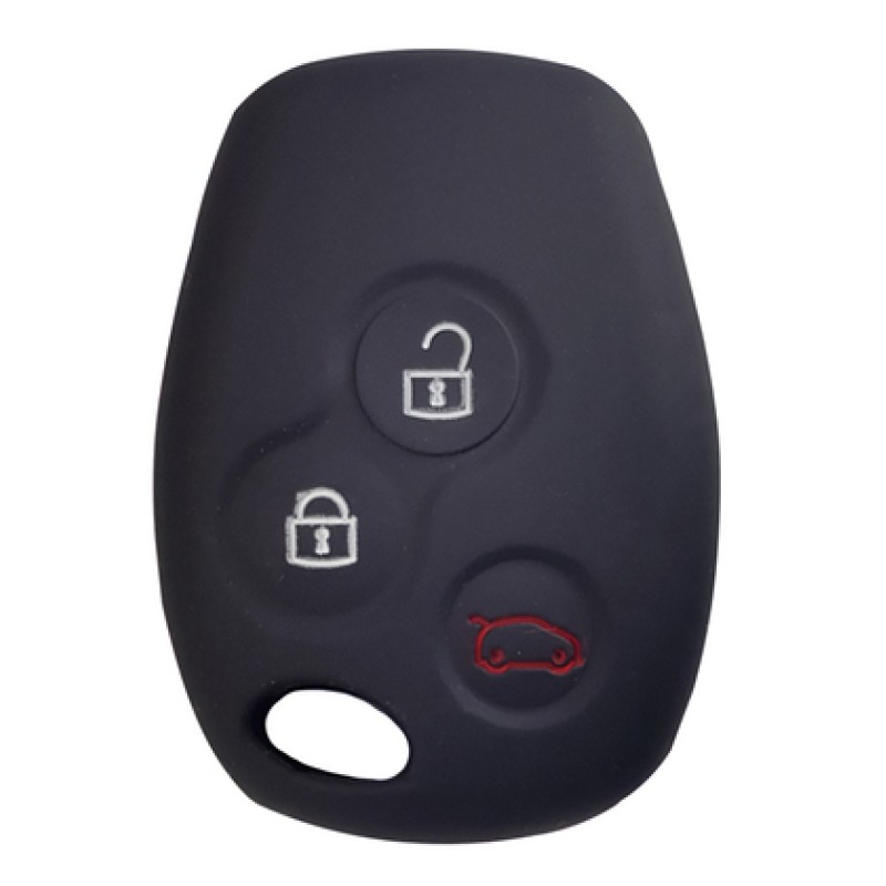 UNBRANDED Θήκη κλειδιού για αυτοκίνητα Renault 1010-03, εύκαμπτη, μαύρη
