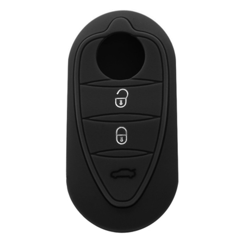 UNBRANDED Θήκη κλειδιού για αυτοκίνητα Alfa Romeo 1019-01, εύκαμπτη, μαύρη