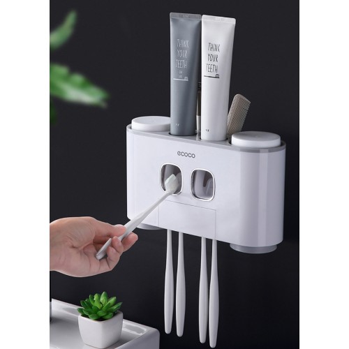 ECOCO ECOCO Διανεμητής οδοντόκρεμας με βάσεις οδοντόβουρτσας και ποτήρια E1802
