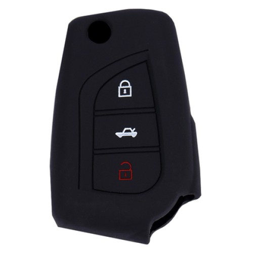 UNBRANDED Θήκη κλειδιού για αυτοκίνητα Toyota 1015-01, εύκαμπτη, μαύρη