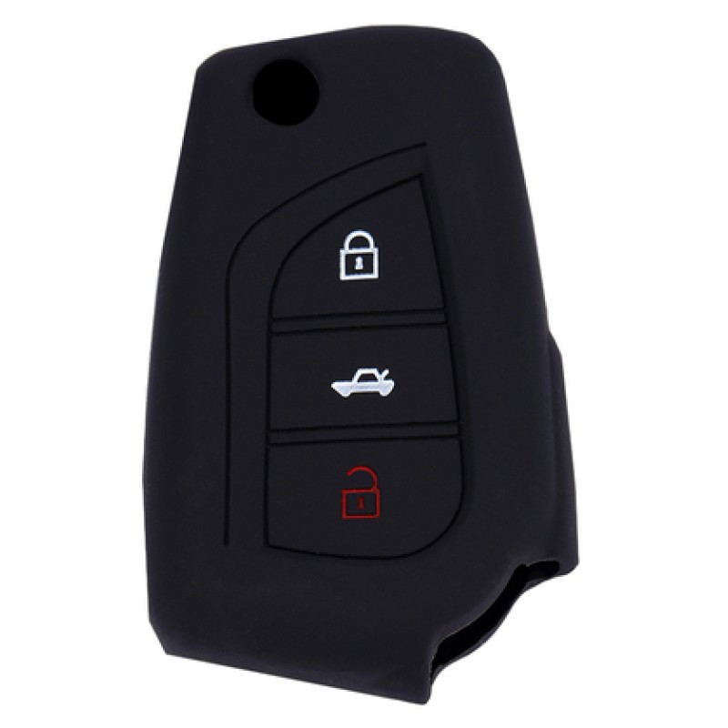 UNBRANDED Θήκη κλειδιού για αυτοκίνητα Toyota 1015-01, εύκαμπτη, μαύρη