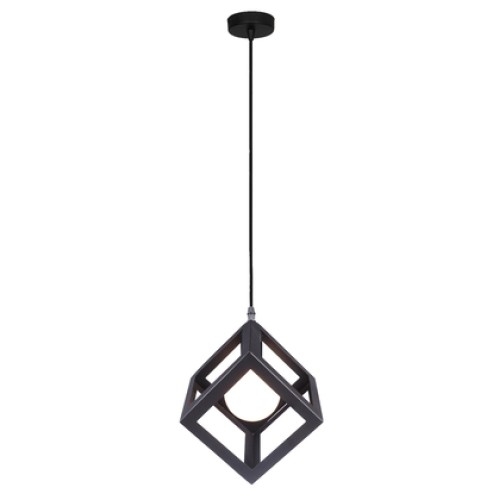 Powertech POWERTECH φωτιστικό οροφής HLL-0011, E27, 16x16x16cm, μεταλλικό, μαύρο