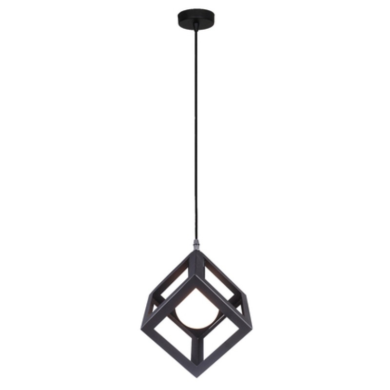Powertech POWERTECH φωτιστικό οροφής HLL-0011, E27, 16x16x16cm, μεταλλικό, μαύρο