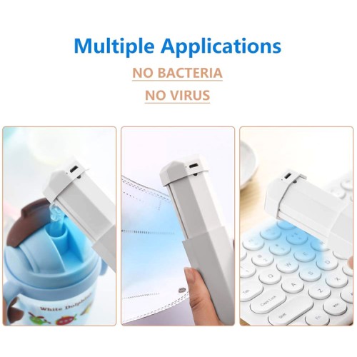 UNBRANDED Mini αποστειρωτής υπεριώδους ακτινοβολίας UVC UVS-WH, φορητός, λευκός