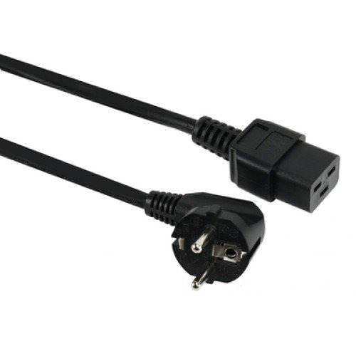 Powertech POWERTECH Καλώδιο τροφοδοσίας CAB-P024, C19 IEC, 16A, 250V, 1.8m, μαύρο