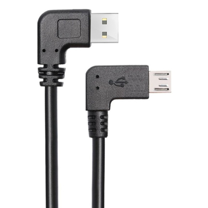 Powertech POWERTECH καλώδιο USB σε USB Micro CAB-U132, 90°, Easy USB, 0.5m, μαύρο