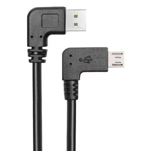 Powertech POWERTECH καλώδιο USB σε USB Micro CAB-U133, 90°, Easy USB, 1m, μαύρο