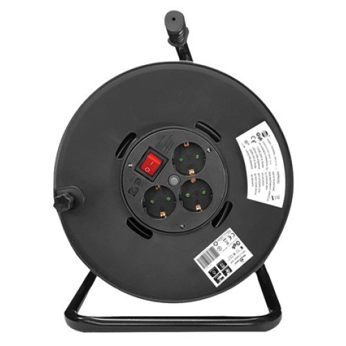 Powertech POWERTECH μπαλαντέζα με βάση PT-917, 3x schuko, 16A, 50m, μαύρη
