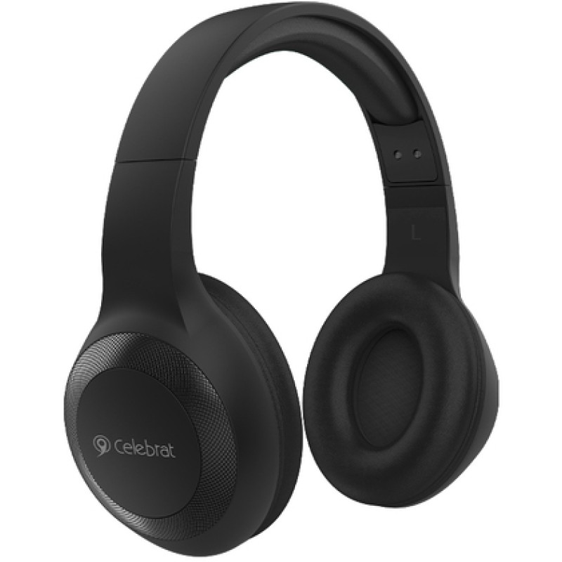 CELEBRAT CELEBRAT headphones με μικρόφωνο A23-ΒΚ, bluetooth, 40mm, μαύρο