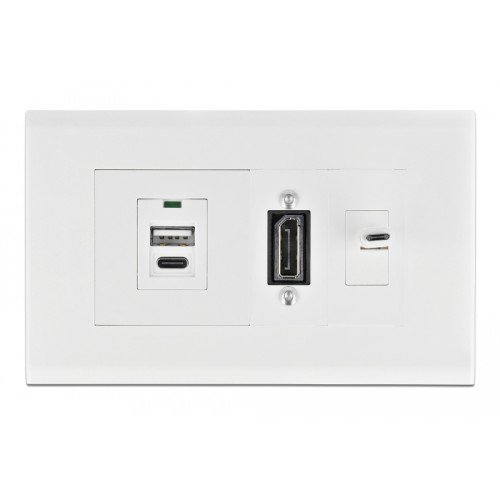 DELOCK DELOCK module βάση πρίζας Easy 45 81316, 130 x 80 mm, λευκό