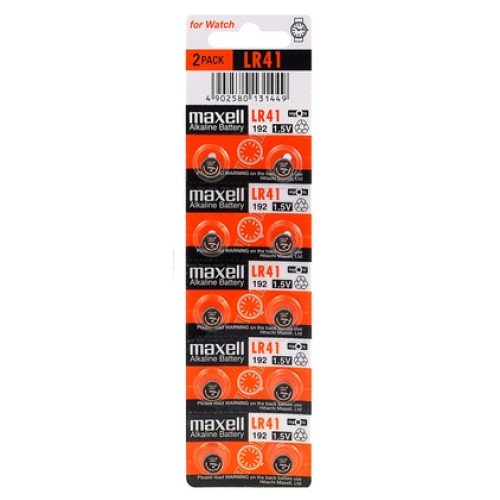Maxell MAXELL αλκαλικές μπαταρίες LR41, 1.5V, 10τμχ