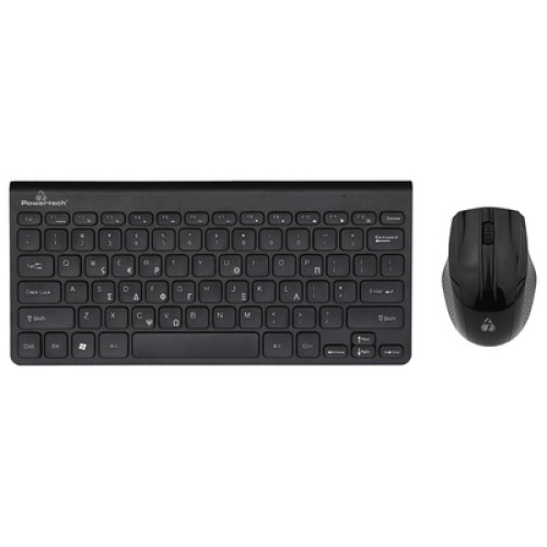 Powertech POWERTECH set ποντίκι & πληκτρολόγιο PT-940, ασύρματο, 1200DPI, μαύρο