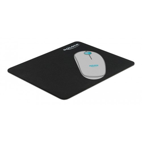 DELOCK DELOCK mouse pad 12005, 22x18x0.2cm, μαύρο