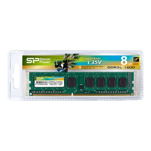 SILICON POWER SILICON POWER μνήμη DDR3L UDIMM SP008GLLTU160N02, 8GB, 1600MHz, CL11