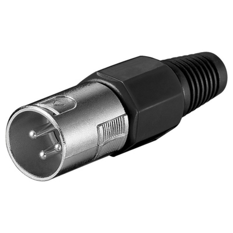 Powertech POWERTECH βύσμα μικρόφωνου XLR CAB-V034, 3 Pin, μαύρο